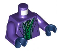 Torso Batman Suit with Green and Sand Blue Vests and Green and Lime Tie Pattern (Joker) / Dark Purple Arms / Dark Blue Hands