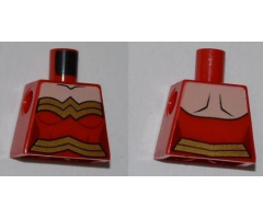 Torso Female Outline and Gold Trim and Belt Low Cut Pattern (Wonder Woman)