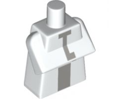 Torso, Modified Long with Folded Arms with Light Bluish Gray Minecraft Villager Pattern