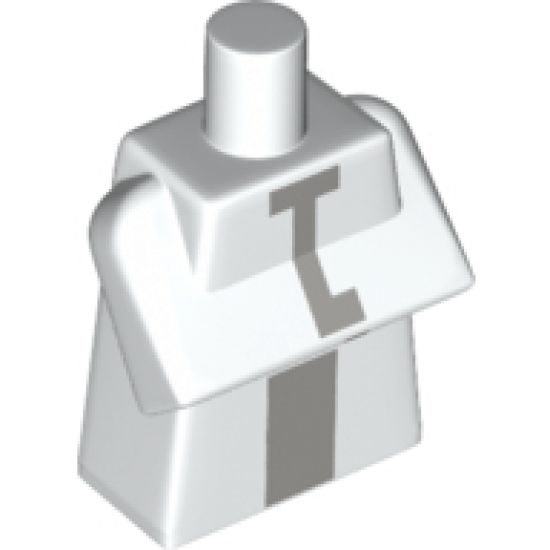 Torso, Modified Long with Folded Arms with Light Bluish Gray Minecraft Villager Pattern