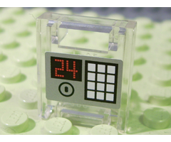 Container Box 2 x 2 x 2 Door with Slot and Keypad and '24' Pattern (Sticker) - Set 7776