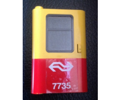 Door 1 x 4 x 5 Train Left with Red Bottom Half and White Dutch NS '7735' Pattern (Sticker) - Set 7735