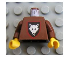 Torso Castle Wolfpack Pattern / Brown Arms / Yellow Hands