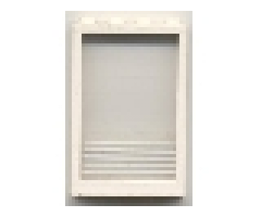 Window 1 x 4 x 5 with Trans-Clear Glass with 5 White Stripes Pattern (Sticker) - Sets 1490 / 6380 / 6398
