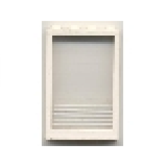Window 1 x 4 x 5 with Trans-Clear Glass with 5 White Stripes Pattern (Sticker) - Sets 1490 / 6380 / 6398