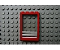 Window 1 x 4 x 5 with Trans-Clear Glass with 5 White Stripes Pattern (Sticker) - Sets 1490 / 6380 / 6398