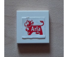 Tile 2 x 2 with Arla Dairy Logo Pattern (Sticker) - Set 1581