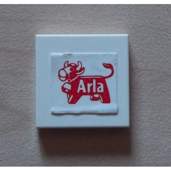 Tile 2 x 2 with Arla Dairy Logo Pattern (Sticker) - Set 1581