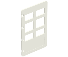 Duplo, Building Door / Window Pane 1 x 3 1/2 x 5 1/3 with Six Panes