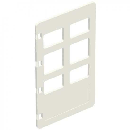 Duplo, Building Door / Window Pane 1 x 3 1/2 x 5 1/3 with Six Panes