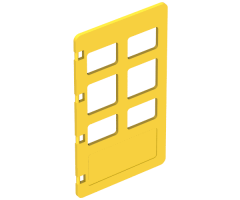Duplo, Building Door / Window Pane 1 x 3 1/2 x 5 1/3 with Six Panes