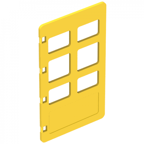 Duplo, Building Door / Window Pane 1 x 3 1/2 x 5 1/3 with Six Panes