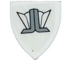 Minifigure, Shield Triangular with Justice League Logo Pattern (Sticker) - Set 76028