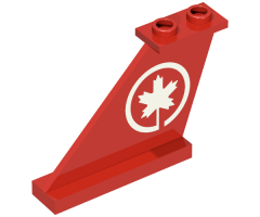 Tail 4 x 1 x 3 with White Maple Leaf Air Canada Logo Pattern on Both Sides (611-2)