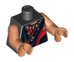 Torso Indiana Jones Robe with Red Trim and Ceremonial Necklace Pattern / Nougat Arms / Nougat Hands