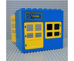 Duplo, Building 6 x 8 x 6 with Front Door and Window and Rear Double Door Openings with Wrench and Nuts Pattern