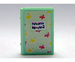 Minifigure, Utensil Book 2 x 3 with Red and Yellow Butterflies Diary Pattern (Stickers) - Set 3211