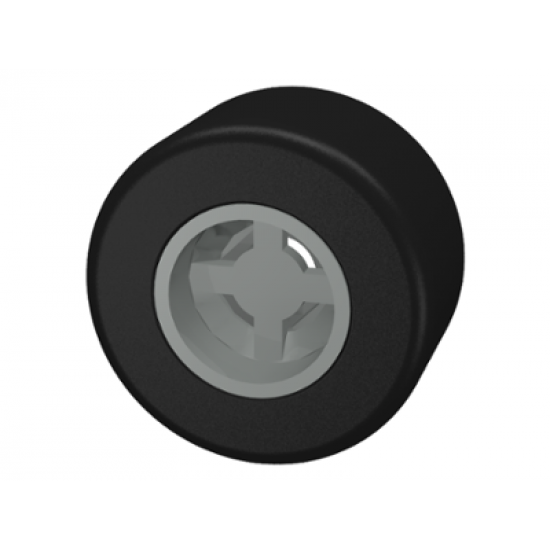 Wheel & Tire Assembly 8mm D. x 9mm (for Slicks), Hole Notched for Wheels Holder Pin with Black Tire Smooth Small Wide Slick (30027b / 30028)