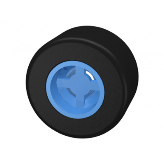 Wheel & Tire Assembly 8mm D. x 9mm (for Slicks), Hole Notched for Wheels Holder Pin with Black Tire Smooth Small Wide Slick (30027b / 30028)
