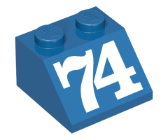 Slope 45 2 x 2 with Number 74 Pattern