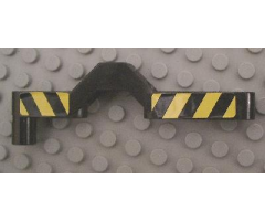 Technic, Liftarm 1 x 9 Offset Crossover with Black and Yellow Danger Stripes Pattern on Both Sides (Stickers) - Set 8462
