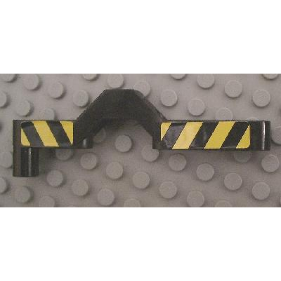 Technic, Liftarm 1 x 9 Offset Crossover with Black and Yellow Danger Stripes Pattern on Both Sides (Stickers) - Set 8462