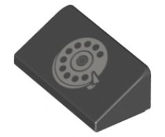 Slope 30 1 x 2 x 2/3 with Phone Rotary Dial Pattern