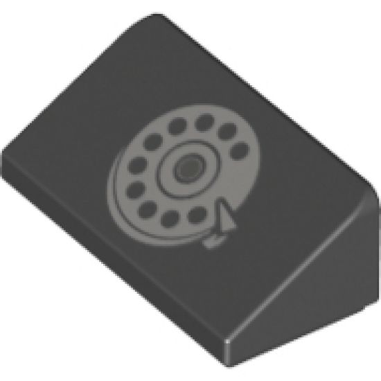 Slope 30 1 x 2 x 2/3 with Phone Rotary Dial Pattern