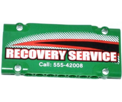 Technic, Panel Plate 5 x 11 x 1 with 'RECOVERY SERVICE' and 'Call: 555-42008' Pattern Model Right Side (Sticker) - Set 42008