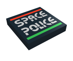 Tile 2 x 2 with Space Police II Logo Pattern