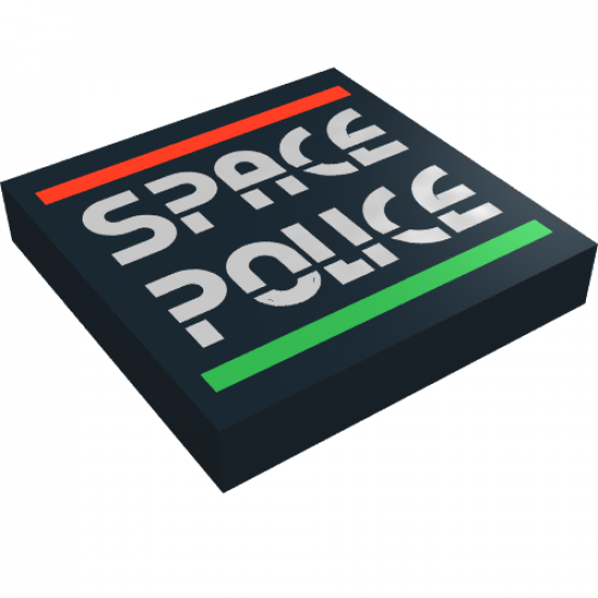 Tile 2 x 2 with Space Police II Logo Pattern