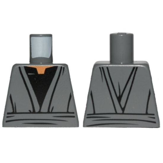 Torso SW Jedi Robe, Waist Sash and Black Open-Neck Shirt Pattern