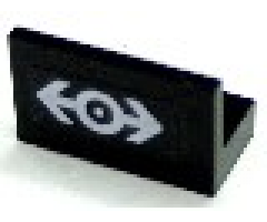 Panel 1 x 2 x 1 with Train Logo White Pattern (Sticker) - Sets 4549 / 4554 / 4563