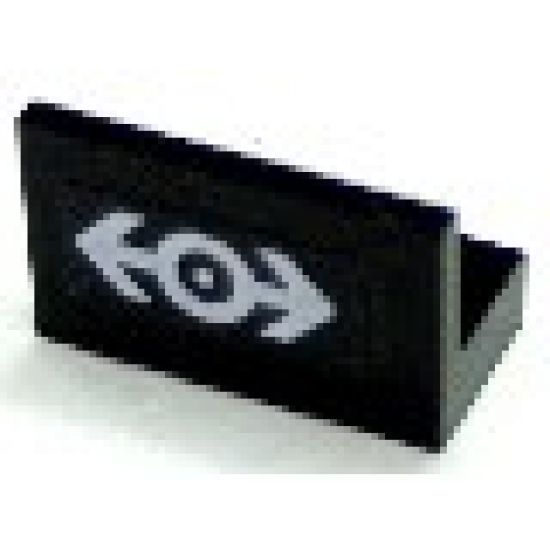 Panel 1 x 2 x 1 with Train Logo White Pattern (Sticker) - Sets 4549 / 4554 / 4563