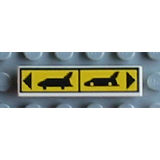 Tile 1 x 4 with Gear Up/Down Pattern (Sticker) - Set 8480