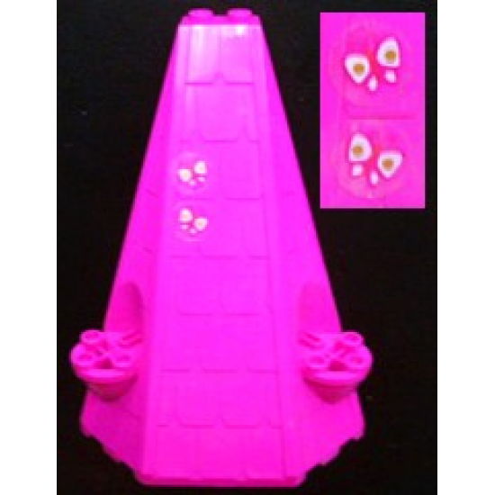 Roof Tower 6 x 8 x 9 with 2 Butterflies Pattern (Stickers) - Set 7582