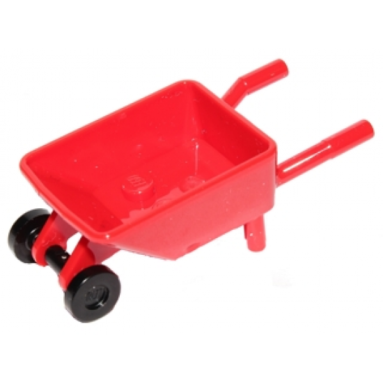 Minifigure, Utensil Wheelbarrow Frame with Black Trolley Wheels (98288 / 2496)