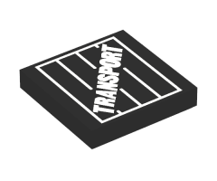 Tile 2 x 2 with Transport Text on Crate Pattern