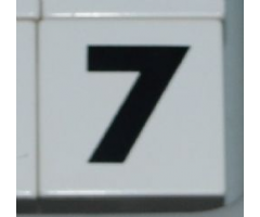 Duplo, Tile 2 x 2 x 1 with Black Number 7 Pattern