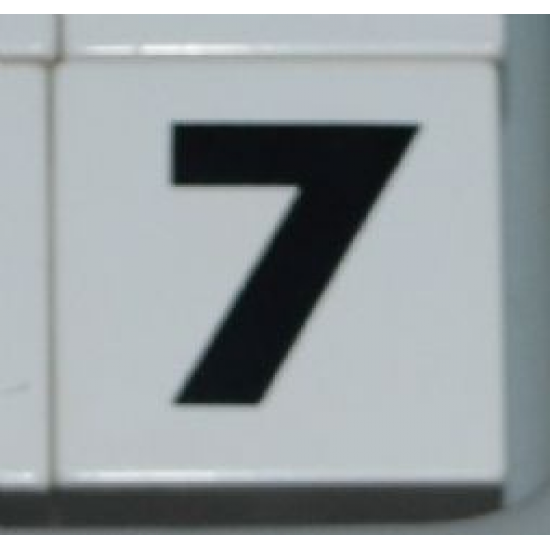 Duplo, Tile 2 x 2 x 1 with Black Number 7 Pattern