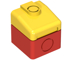 Duplo, Train Locomotive Cabin Nose with Yellow Top