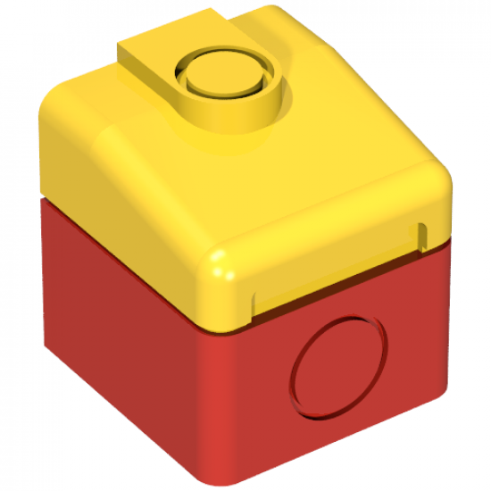 Duplo, Train Locomotive Cabin Nose with Yellow Top