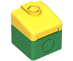 Duplo, Train Locomotive Cabin Nose with Yellow Top