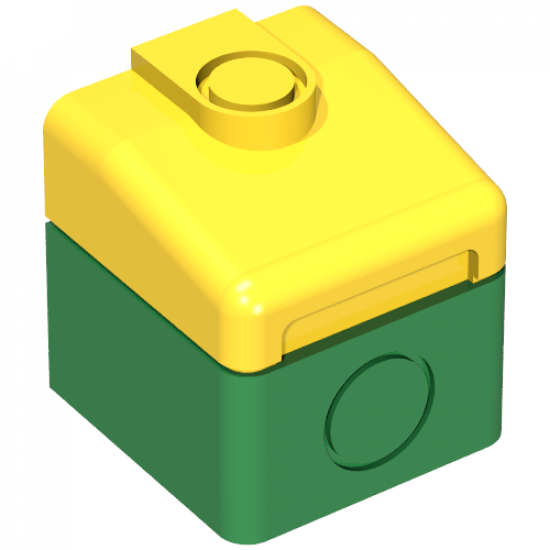 Duplo, Train Locomotive Cabin Nose with Yellow Top
