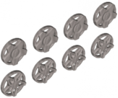 Wheel, Accessory Cover 5 Spoke Wide and 5 Spoke Framed for Wheel 18976, 8 in Bag - 4 of Each (Multipack)
