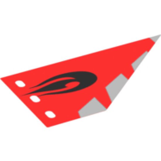 Plastic Flag with Avatar Fire Nation Red Pattern, Sheet of 1
