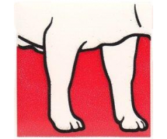 Duplo, Tile 2 x 2 x 1 with Dog Mosaic Picture 17 Pattern (Set 1078)