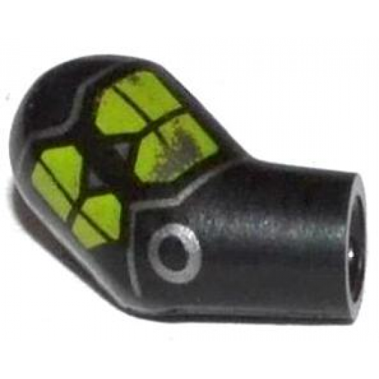 Arm, Right with Lime Markings and Silver Circle and Lines Pattern