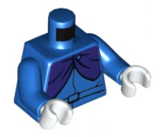 Torso Shirt with Belt and Dark Purple Cape Clasp Pattern (Headless Horseman) / Blue Arms / White Hands