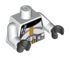 Torso SW Armor Clone Trooper with Yellow Stripe Pattern / White Arms / Black Hands